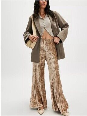 Free People Star Sign Velvet Pants Size Small NWOT